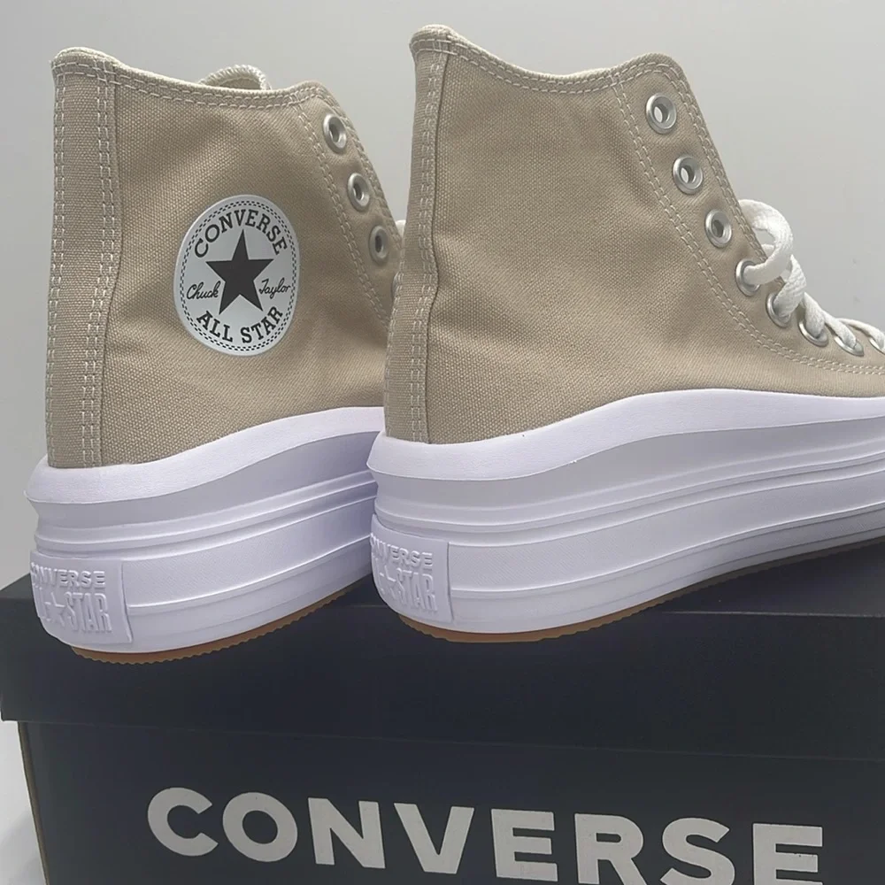 Converse WMNS A04365C CTAS MOVE HI BEACH STONE/WHITE/BEACH STONE Platforms - Picture 14 of 16